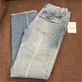 Free People Jeans | Brand Newfree People Austin Frayed Straight Leg Jeans | Color: Blue | Size: 26