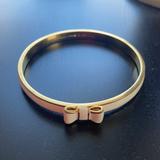 Kate Spade Jewelry | Kate Spade Enamel Bow Bracelet | Color: Cream/Gold | Size: Os