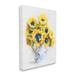 Stupell Industries Country Inspired Sunflower Bouquet Blue Pattern Vase Oversized Wall Plaque Art By Ziwei Li Canvas in White | Wayfair