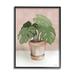 Stupell Industries Potted Monstera Plant Pink Room Still Life Black Framedd Giclee Texturized Art By House Fenway Canvas in Green | Wayfair