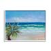 Stupell Industries Incoming Waves Summer Beach Palm Tree Painting Gray Farmhouse Oversized Rustic Framedd Giclee Texturized Art By Lauren Jane Canvas | Wayfair