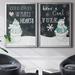 The Holiday Aisle® Cold Days Warm Hearts - 2 Piece Textual Art Print Set Canvas, Solid Wood in Blue/Gray/White | 30.5 H x 3 D in | Wayfair