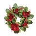 The Holiday Aisle® 24" Silk Wreath Silk in Red | 24 H x 24 W x 5 D in | Wayfair BC75AAE37E1A4183B689F92E71A56B11