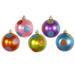 Multicolor Plastic 2.4-inch Candy Polka Dot Assorted Ball Ornaments (Case of 15)