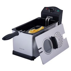 Fritteuse 3L Kaltzonenfritteuse Fritöse EDELSTAHL Frittierkorb Friteuse Pommes Elektro Fritteuse