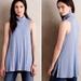 Anthropologie Tops | Anthropologie Puella Sleeveless Turtleneck | Color: Blue/Gray | Size: M