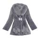 BUKINIE Womens Winter Elegant Jacket Coat Oversized Parka Faus Fur Fleece Luxury Open Front Long Cardigan Outwear Windbreaker Plus Size Outdoor Jackets(Grey,M)