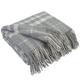 LYHome Cashmere Blanket with Merino - Wool Throw, Sofa Bed & Couch Large Bedspread, Extra Soft Warm Throws for Sofas Chairs, Single Double Size Picnic Blankets (55x79 in | 140x200 cm | Grey Tartan)