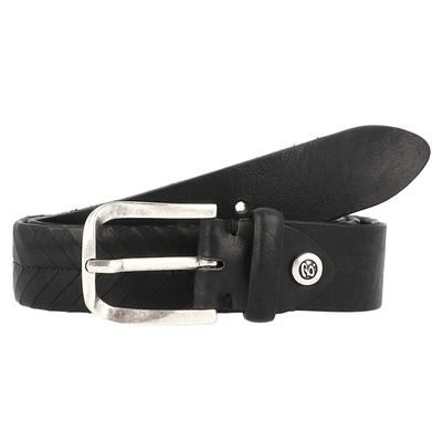 b.belt Vince Gürtel Leder 100 cm Schwarz Herren