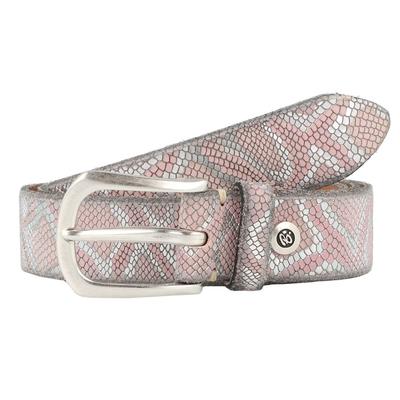 b.belt Gürtel Leder 90 cm Silber Damen