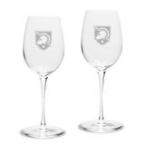 Army Black Knights 2-Piece 12oz. Luigi Bormioli Titanium White Wine Glass Set