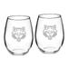 Arkansas State Red Wolves 2-Piece 21oz. Stemless Wine Glass Set