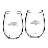 NDSU Bison 2-Piece 21oz. Stemless Wine Glass Set