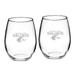 Southern Illinois Salukis 2-Piece 21oz. Stemless Wine Glass Set