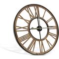 Decoration D ’ Autrefois - Grande Horloge Ancienne Fer Forge Marron 80x4x80cm - Fer Forgé - Marron