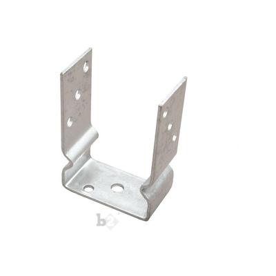 Pfostenträger U-Form zum Aufschrauben mit Sicke verzinkt 71x150 mm Image