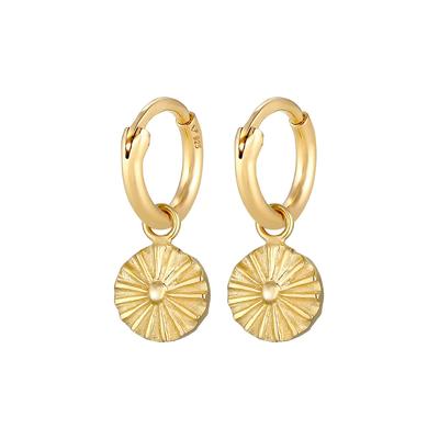 Elli - Creolen Einhänger Plättchen Sonne Antik 925 Silber 1 ct Damen (69.99 € / 1 ct) Image