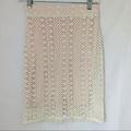 Free People Skirts | Free People Crochet Pencil Skirt Size 2 | Color: White | Size: 2