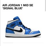 Nike Shoes | Air Jordan 1 Mid Se 'Signal Blue' | Color: Blue | Size: 6