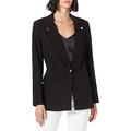 Armani Exchange Women's Single Breast Blazer Casual, Black, One Size