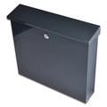 European-Made Steel Lockable Wall-mounted Letterbox Postbox Mailbox, Apollo, 37 x 32cm, Anthracite Grey