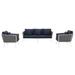 Stance 3 Piece Outdoor Patio Aluminum Sectional Sofa Set by Modway Metal in Blue/White | 31.5 H x 75.5 W x 32 D in | Wayfair EEI-3165-WHI-NAV-SET