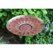 World Menagerie African Daisy Birdbath w/ Rail Mount Bracket Metal in Red | 14 H x 20 W x 16 D in | Wayfair BB-09R-RM