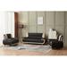 Wade Logan® Ehan 3 Piece Faux Leather Living Room Set Faux Leather | 34 H x 78 W x 28 D in | Wayfair Living Room Sets