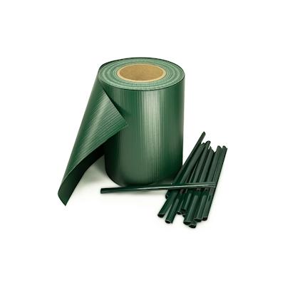PVC Sichtschutz Streifen Privatsphäre Doppelstabmatten Zaun Folie Grün 175m (5x 35m) Image