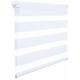 Store enrouleur zebra day and night rouleau double couche 100x220 cm blanc - Blanc