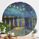 Micasia - Papier peint rond autocollant - Vincent Van Gogh - Starry Night Over The Rhone ø 50cm