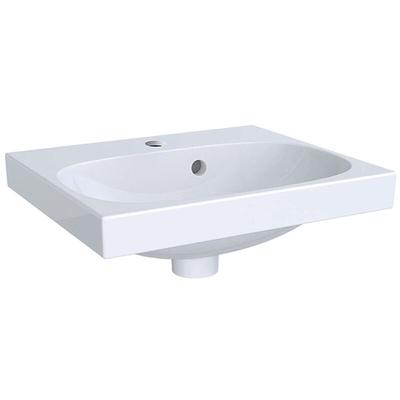 Acanto Handwaschbecken, (BxHxT) 45x16,8x38,2cm, Hahnloch mittig, Überlauf sichtbar, weiß - Geberit Image