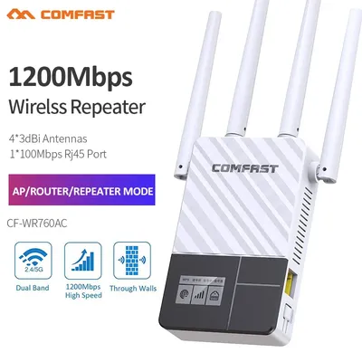 COMFAST – répéteur WiFi intelligent 1200Mbps 2.4 ghz et 5 ghz affichage OLED amplificateur de