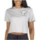 Women's Concepts Sport Gray Pittsburgh Steelers Narrative Cropped Top