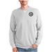 Men's Antigua Heathered Gray Winnipeg Jets Reward Crewneck Pullover Sweatshirt