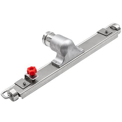 Delfin Industrial TA.0133.0000 16 15/16" Stainless Steel Floor Squeegee with Wheels - 2" Diameter