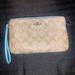 Coach Bags | Coach Large Wristlet In Signature Canvas | Color: Blue/Tan | Size: Os