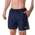 Hugo Boss Men's Medium Length Quick Dry Swim Trunks, Navy, Large