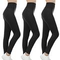 Gnpolo High Waisted Leggings Pack of 3 Super Soft Opaque Slim Tight Tummy Control Yoga Pants