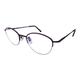 ProEyes Pisces, Progressive Multifocal Titanium Lightweight Reading Glasses with spring hinges, Zero Magnification on Top Lens, Anti Blue Light Resin Lens (Purple, 2.00 x)