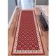 CMX-BOX Traditional Classic Washable Area Rug Corridor Non-slip Narrow Runner Rug，Indoor Hallway Runner Carpet Width 60cm/80cm/100cm/120cm - Vintage red (Size : 100x300cm/3.3ftx9.8ft)