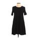 Ann Taylor LOFT Casual Dress - A-Line: Black Solid Dresses - Women's Size Small