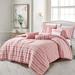 JUDA 7PC COMFORTER SET in Red (Queen) - Elight Home J 22162V RED Q