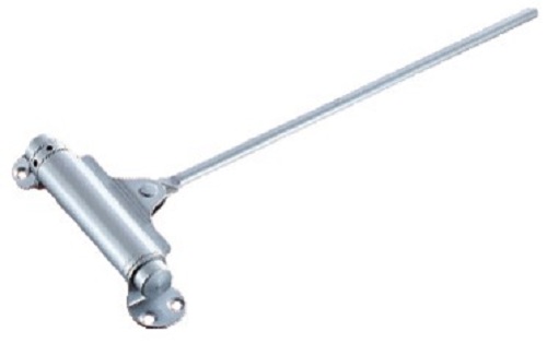 Ferme-porte mécanique à tige Tirex modèle n°52 galet simple pour porte 40 kg finition argent GROOM 152101U