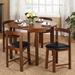 Latitude Run® Mabelle 4 - Person Dining Set Wood/Upholstered in Brown | Wayfair 575F1F77C08A4BF58A4A1E6684DB2FBE