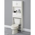 Red Barrel Studio® Jov 23" W x 71" H x 7.315" D Over-The-Toilet Bathroom Space Saver Manufactured Wood in White | 71 H x 23 W x 7.315 D in | Wayfair
