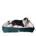 Pet Bed & Mat, Luxury soft Dog Cushion, Laurel Green/Ivory, Large by Armarkat in Green