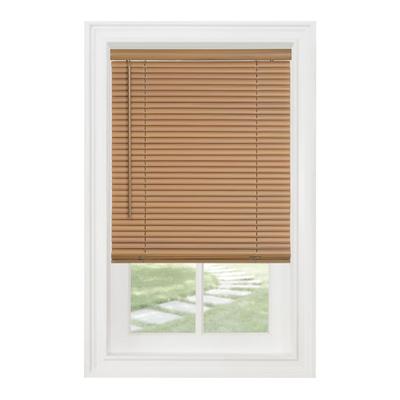 Wide Width Cordless GII Morningstar 1" Light Filtering Mini Blind Woodtone by Achim Home Décor in Wood (Size 24" W 72" L)