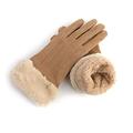 AXELENS Womens Gloves in Soft Suede Touchscreen Inside Plushy Warm Winter Autumn Elegant Chic Size S/M - BEIGE