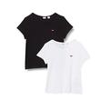 Levi's Women's T-Shirt, 2 Pack Tee White +/Mineral Black, XXS